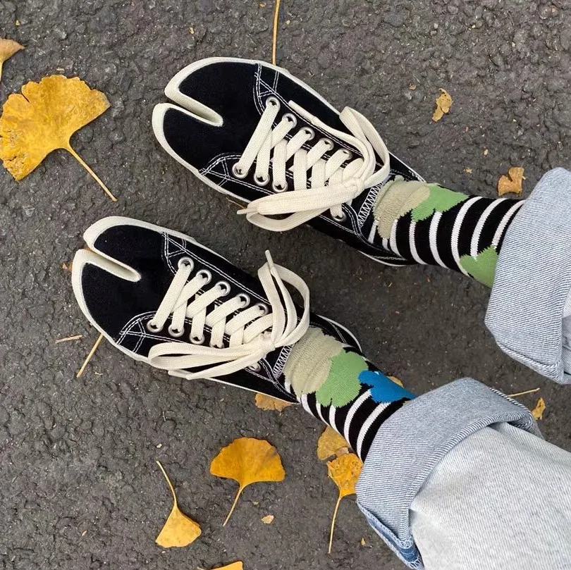 Japanese multi-color jacquard  - Toe Sock Split review and price