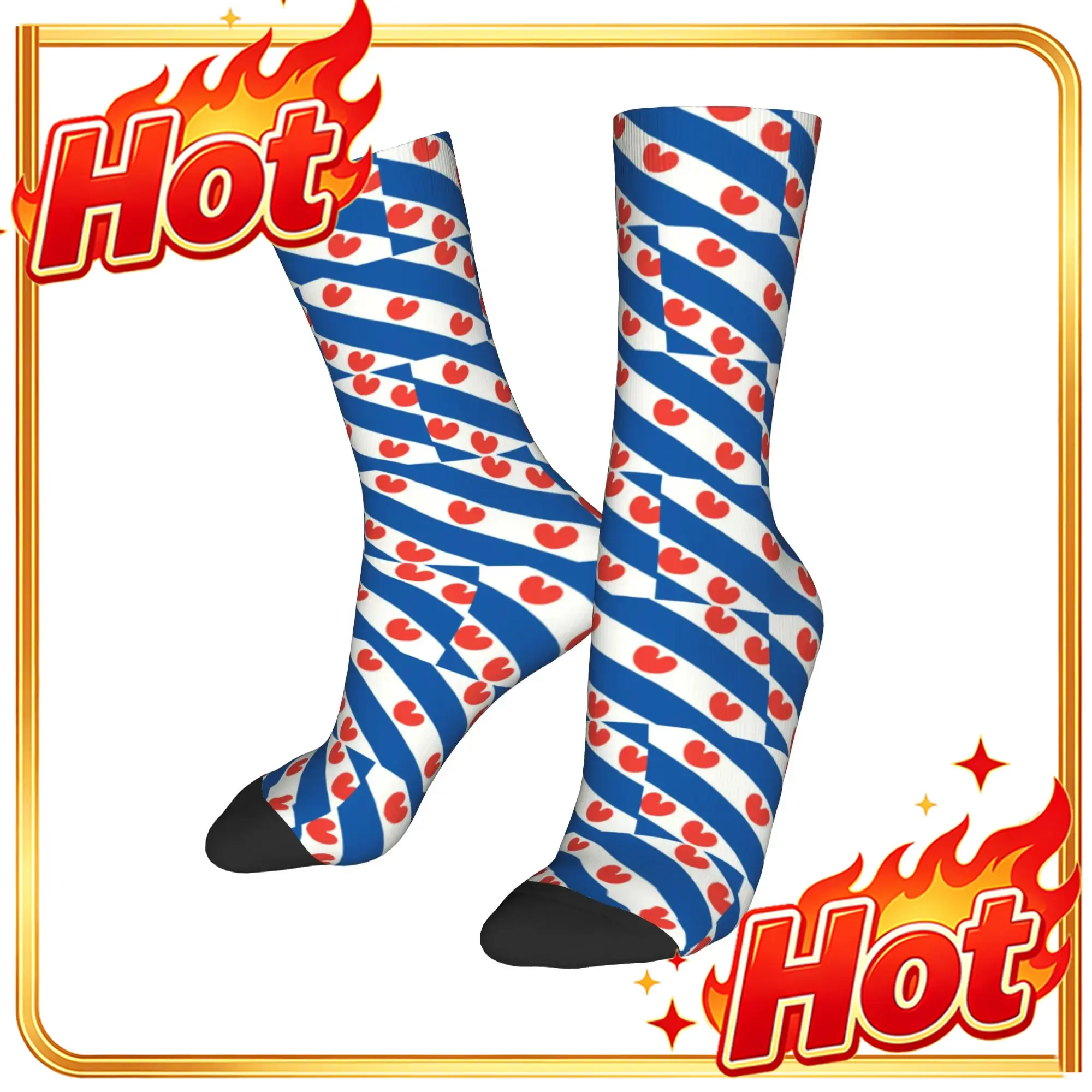 Custom Friesland Flag Men's Cr - Dress Sock Men review and price