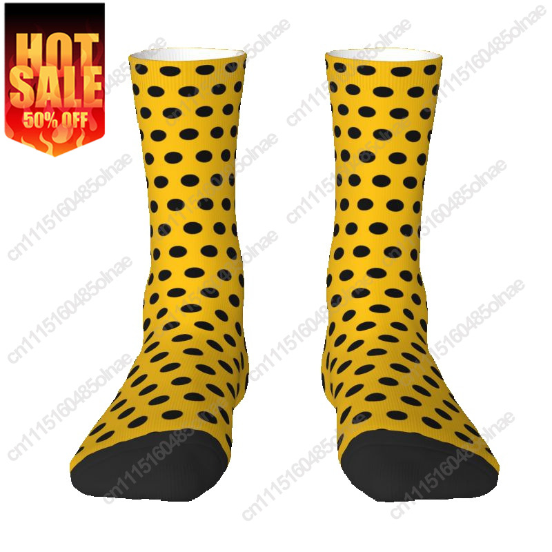 Luxury Yellow And Black Polka  - Dress Sock Men review and price